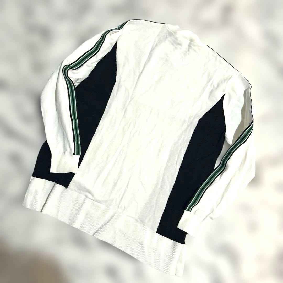 新品タグ付き☆エネーレ　ゴルフウェア　白　袖ストライプ　長袖セーター