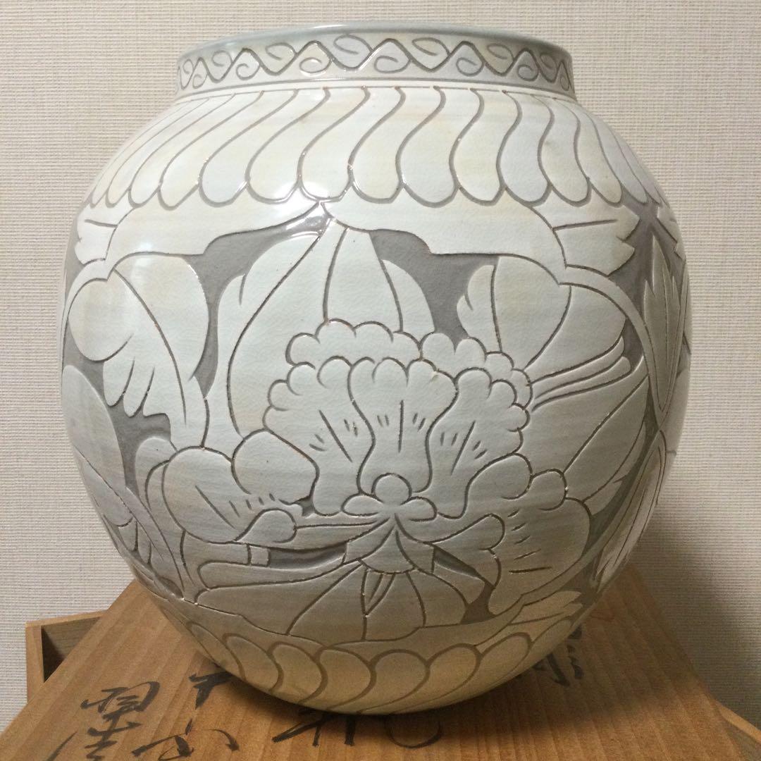 清水焼、平安翠浩銘、花瓶、置物