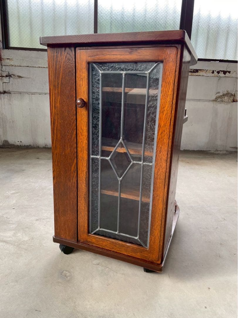 三越　ブルージュ　ステンドグラスサイドテーブル　収納棚