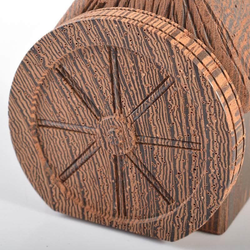 茶道具　畑幸春作　鉄刀木　水車香合　共箱　V　R6358