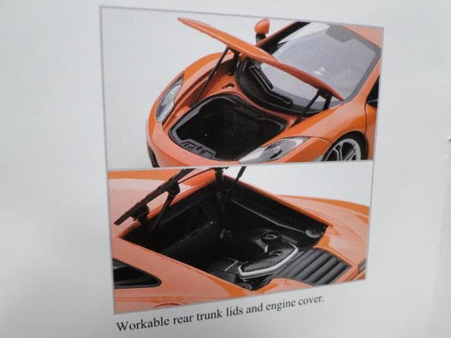 オートアート　1/18　マクラーレンMP4-12C　マンダリンオレンジ