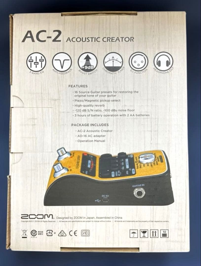 ZOOM 【AC-2】 アコギ用プリアンプ