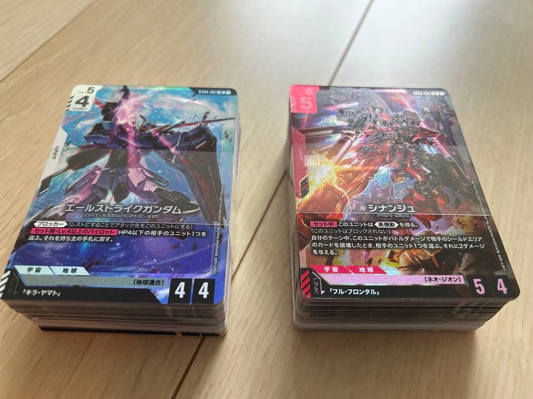 ガンダムカードゲームまとめ売り（クシャトリアLR4枚スタートデッキ2種etc）