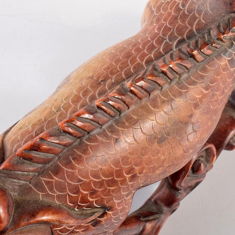 中国　玉石寿山石彫刻　神獣　置物　C　R5125