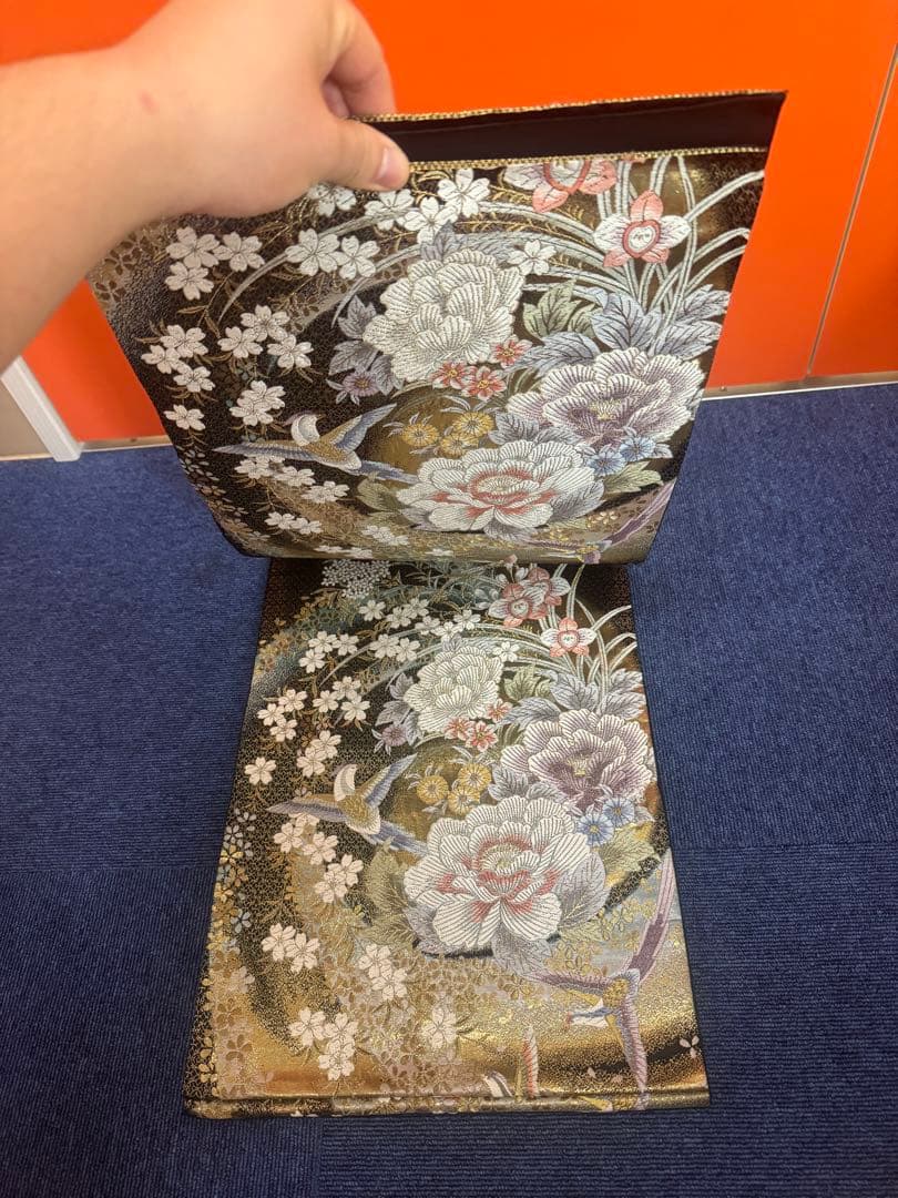 2685袋帯 古代彫金紋 西陣織 金糸　高級上質上品　約440cm 未使用