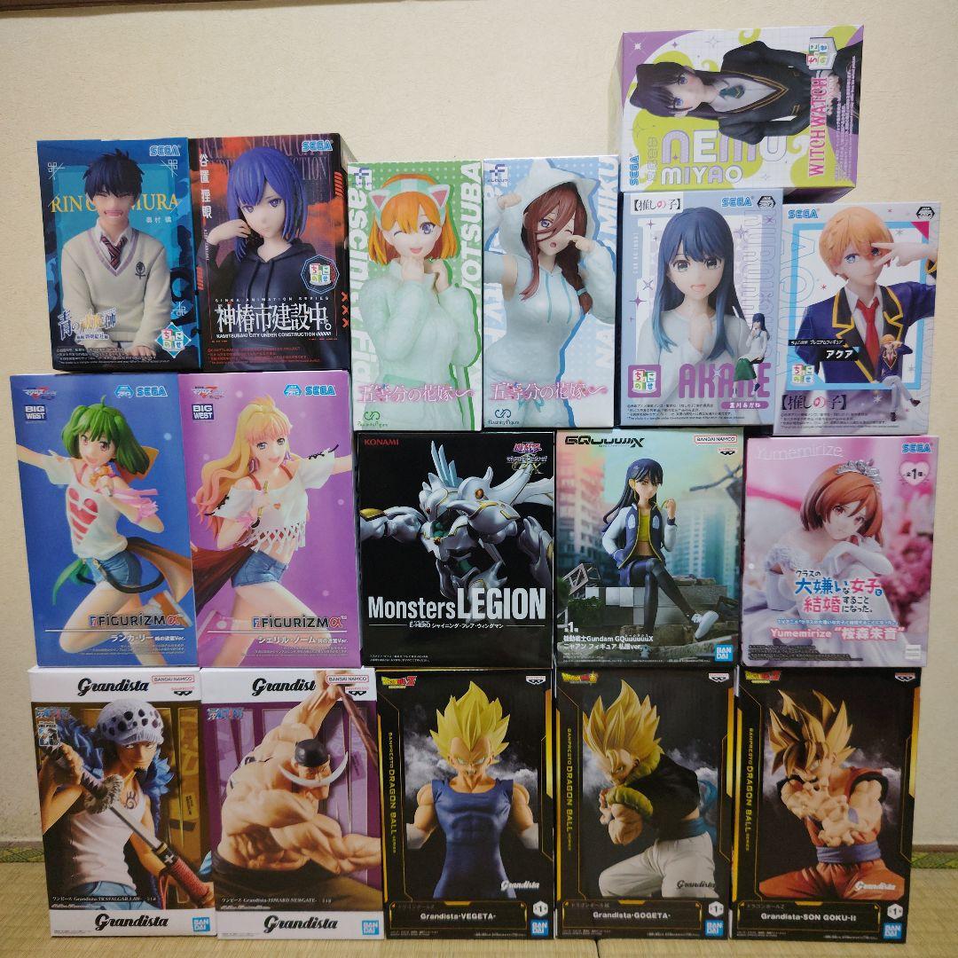 ドラゴンボール、ワンピース、その他いろいろフィギュア未開封品１７箱セット