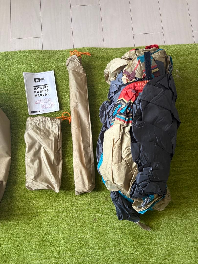 テント LOGOS ナバホ Tepee 300 グランドシートペグ、ハンマー