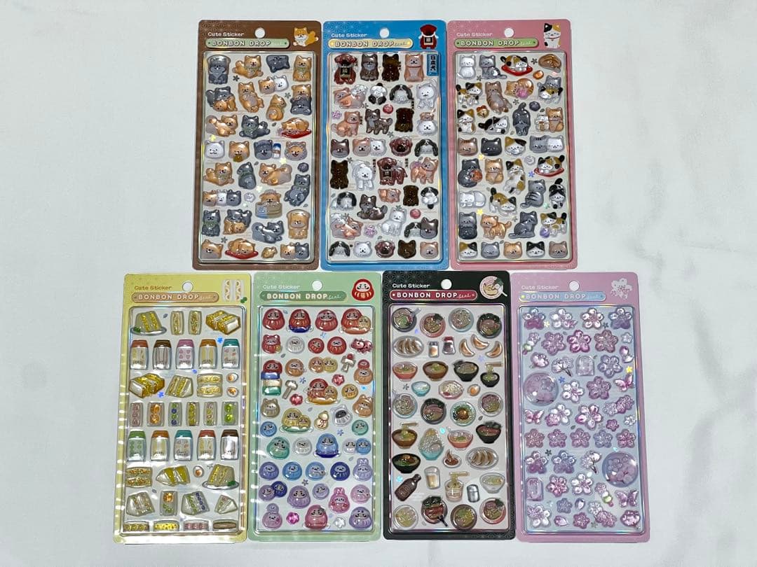 ボンボンドロップシール 和柄 新作 7種セット 正規品 b