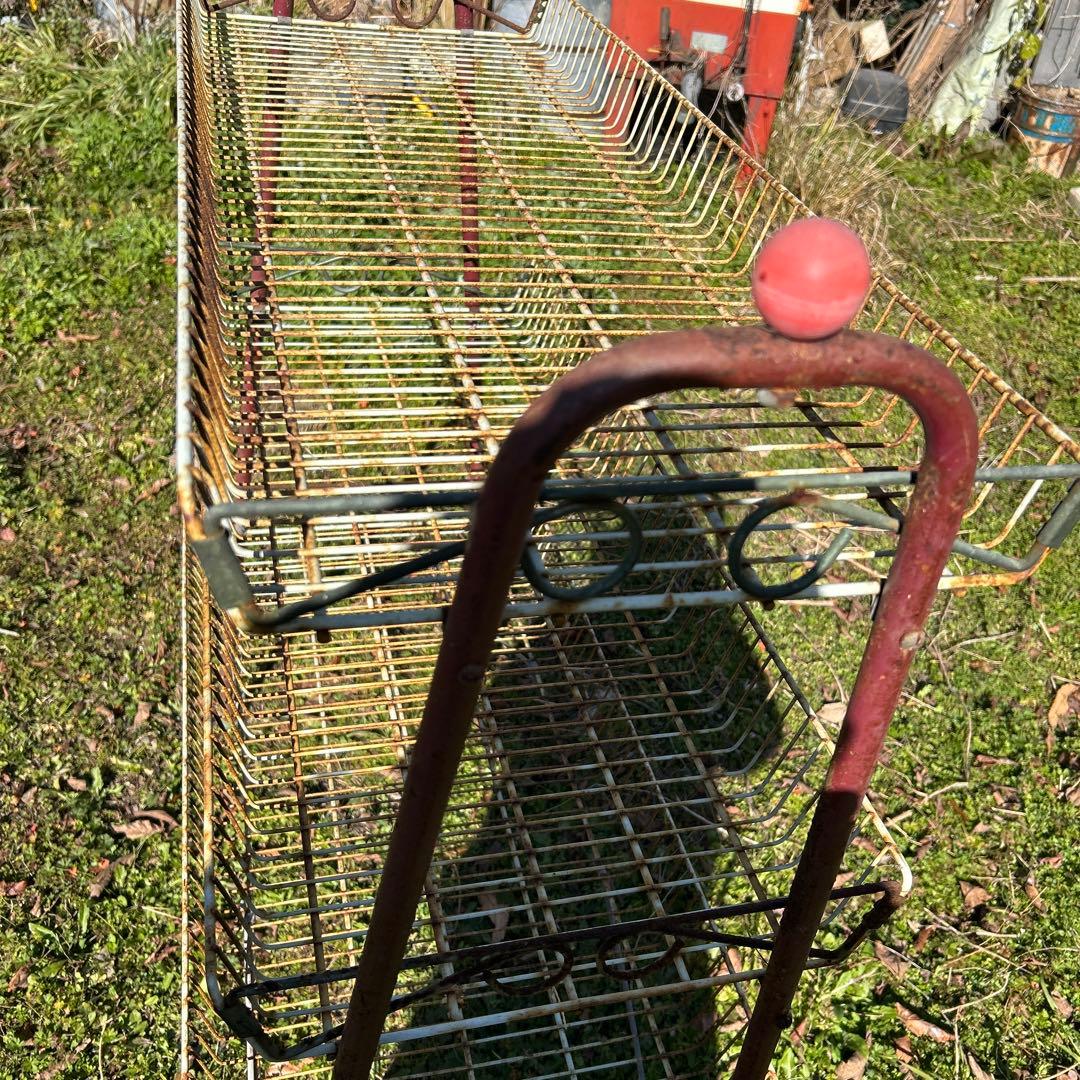 昭和レトロ　アンティーク　シャビー 3段ワイヤーラック 引き取り限定