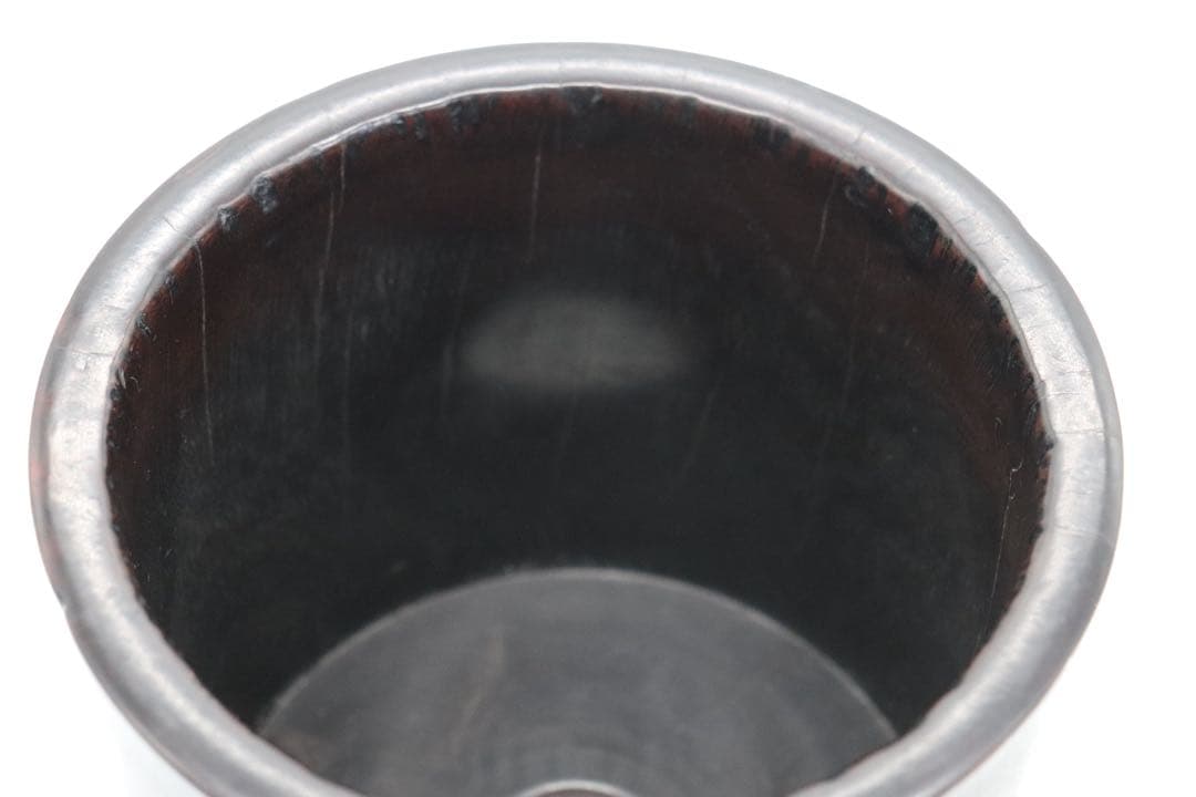 ※中国　紅木筆筒　したん　唐木　送料込み250602