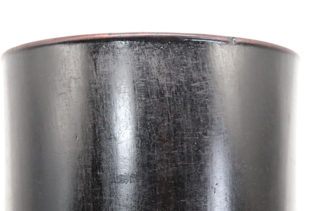 ※中国　紅木筆筒　したん　唐木　送料込み250602