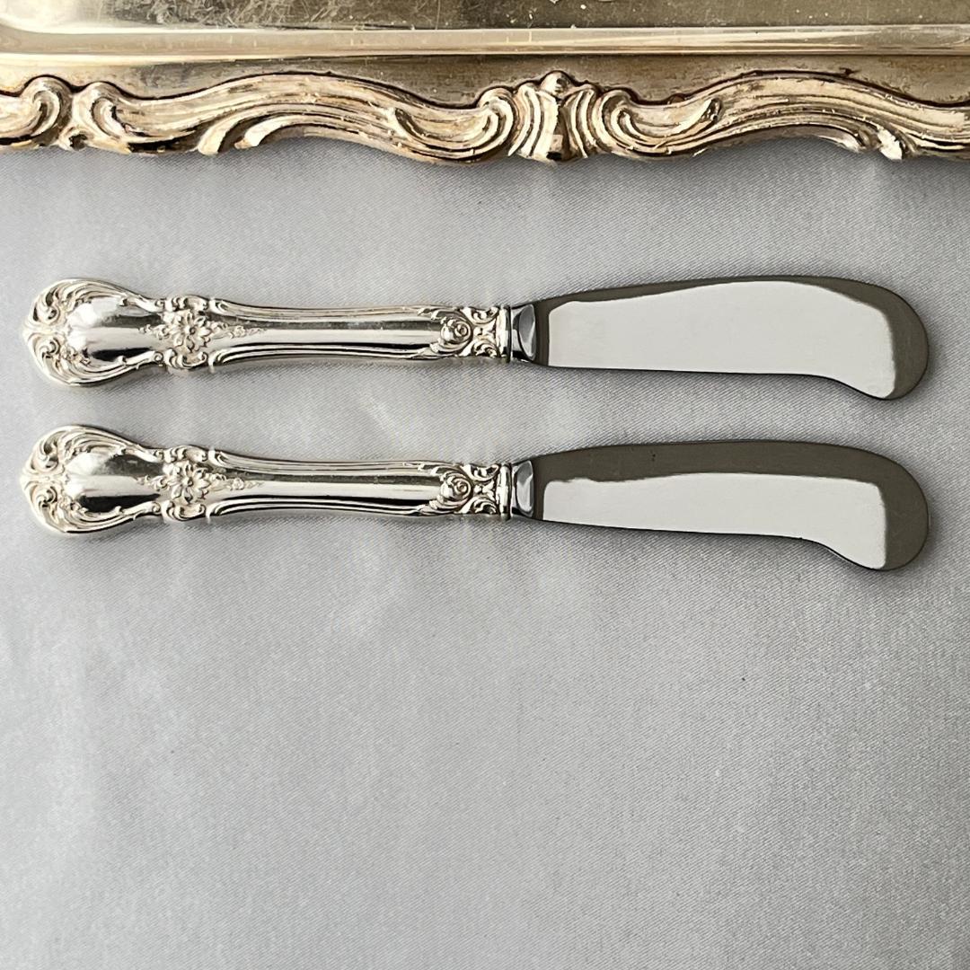 【TOWLE】 バターナイフ 2本【純銀ハンドル】　 OLD MASTER
