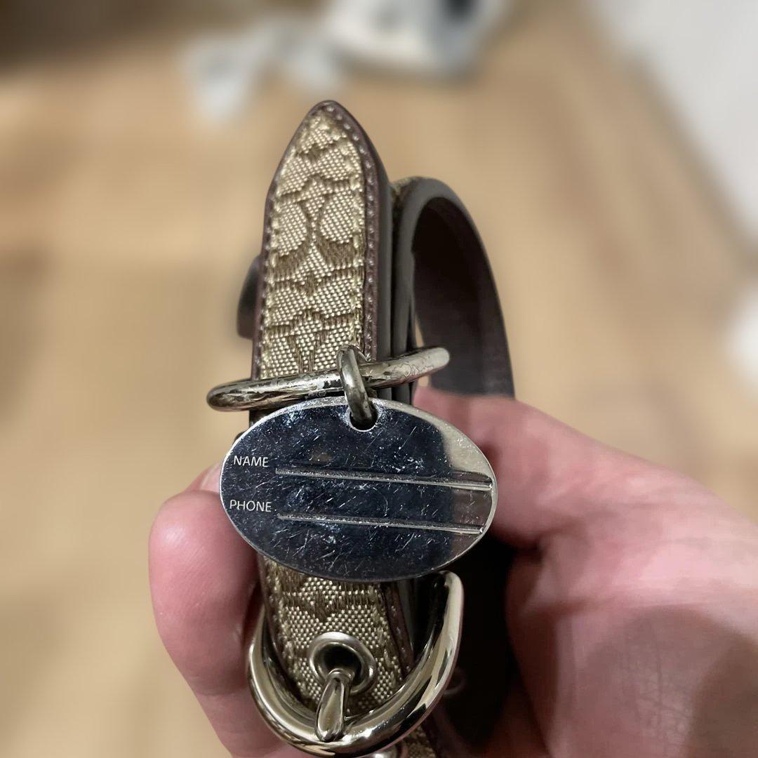 COACH 犬用首輪 XSサイズ リード付き