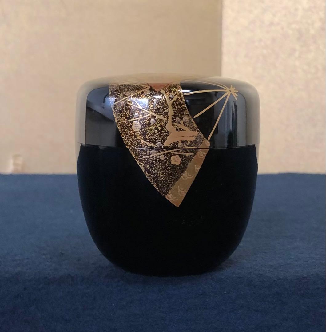 《R》茶道具 扇面 中棗 宗廣作 共箱　260109き2