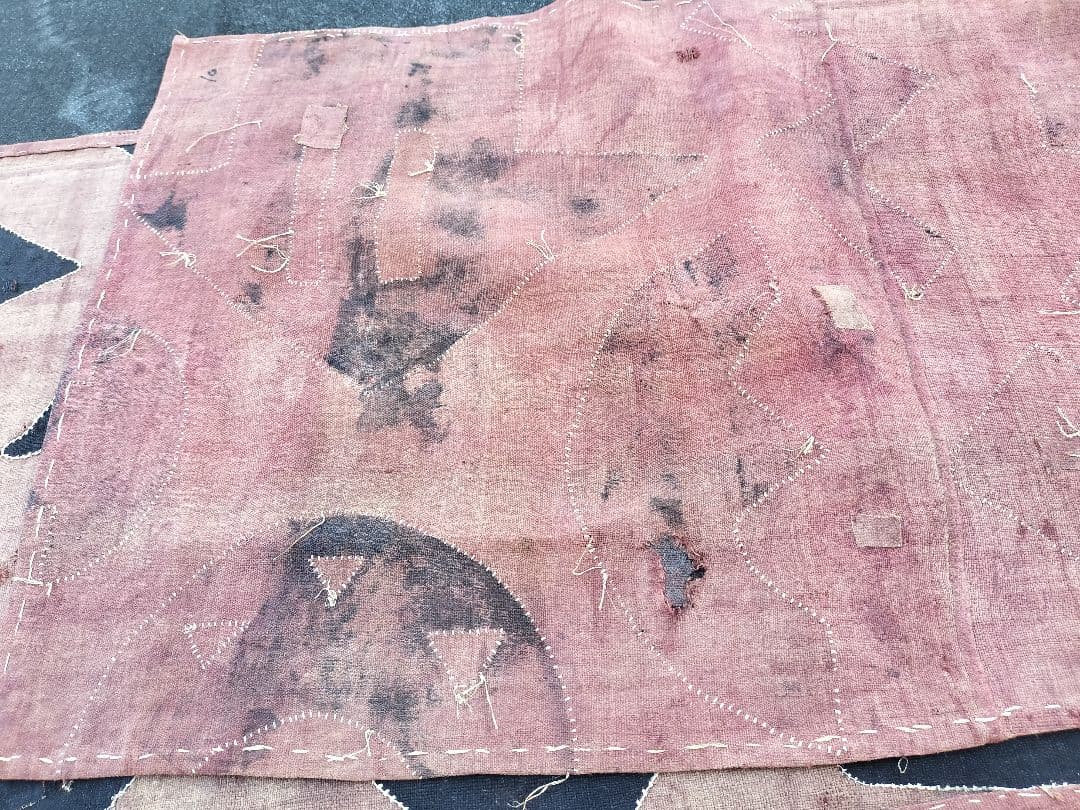 巨大　クバ布　アフリカ　3.6m 民藝　アンティーク