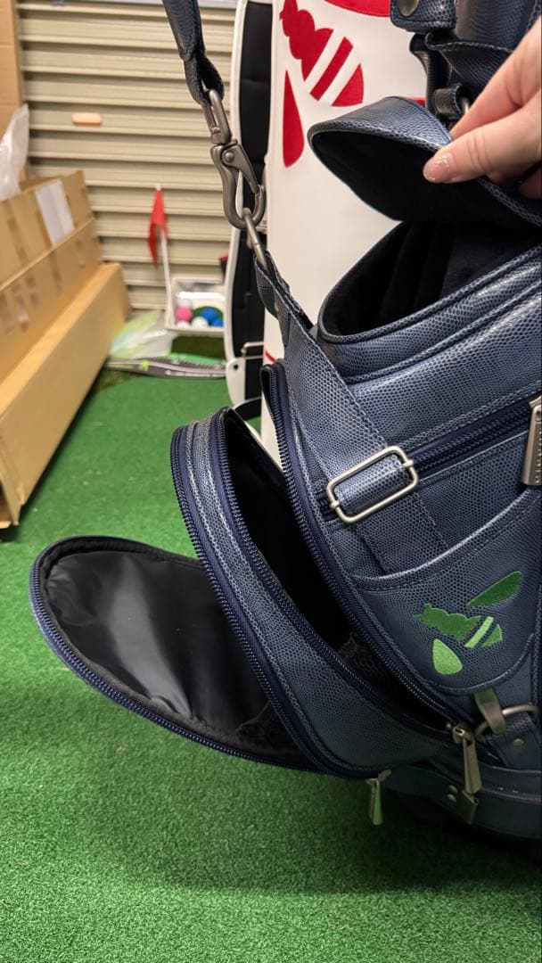 ロッディオRODDIO プレミアムキャディバッグ ゴルフバッグスネークネイビー