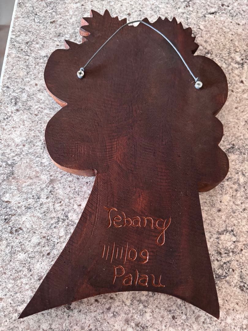 【木彫•彫刻】 パラオ ストーリーボード（テバン工房作品「魔法のパンの木」より）