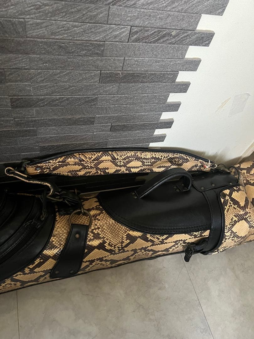 蛇革 本革 キャディバッグ ゴルフバッグ