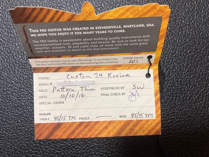 ギター P.R.S. Custom24 korina Paul Reed Smith