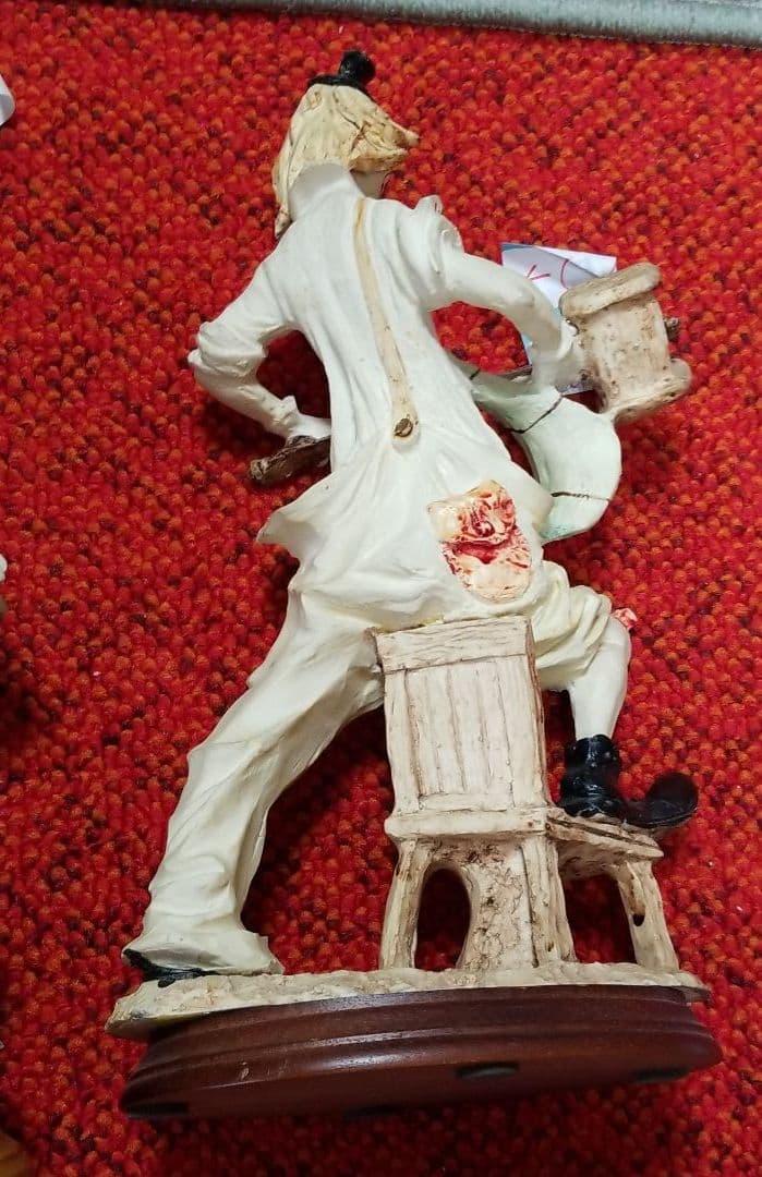 ヴィンテージピエロの製置物2点ですバラ売り賜ります