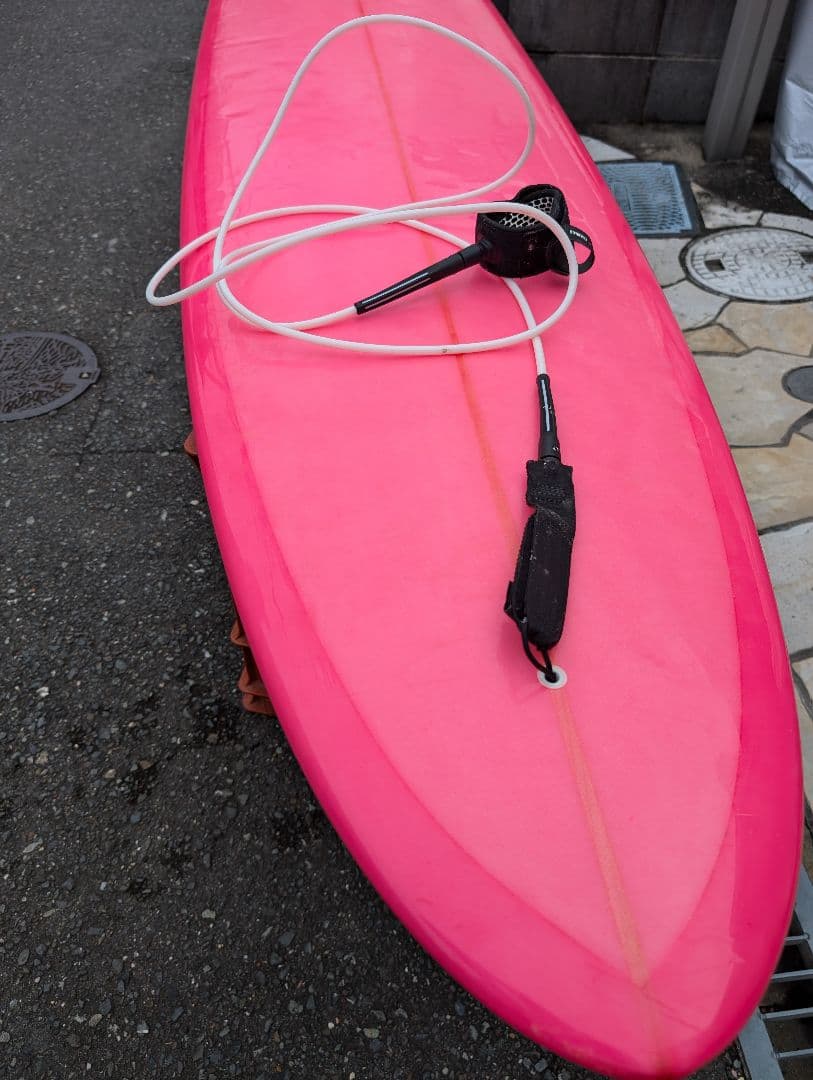 超美品　ロングボード　9,2　蛍光ピンク