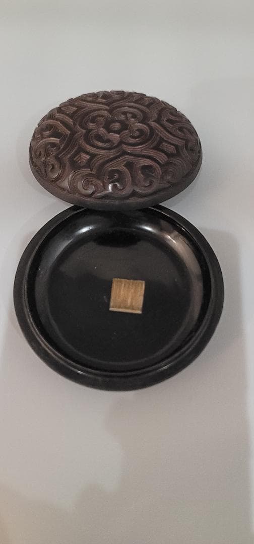 茶道具 唐物 堆黒 具利 香合