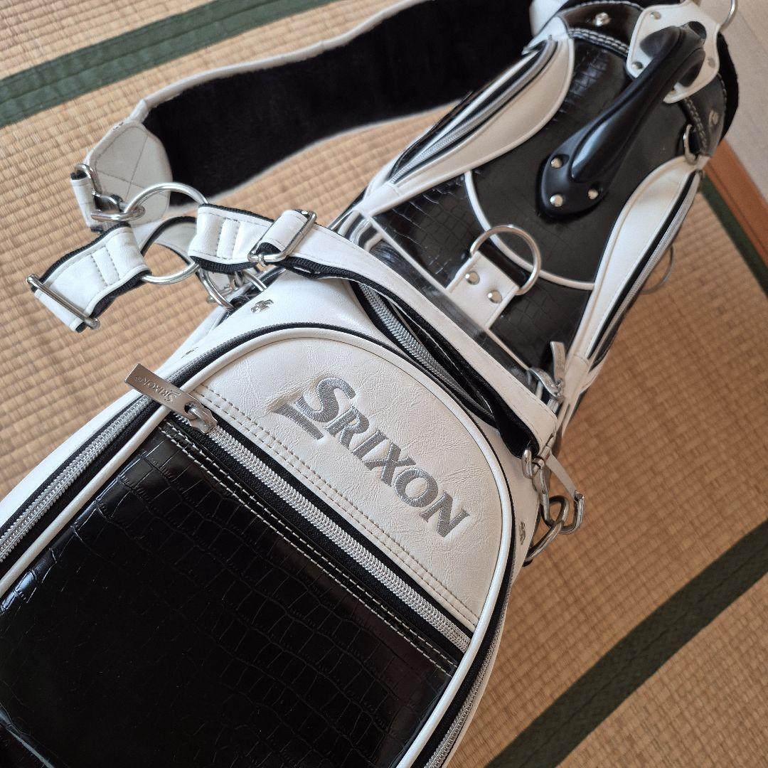 Srixon キャディバッグ 3点式　ホワイト/ブラック　フード付き