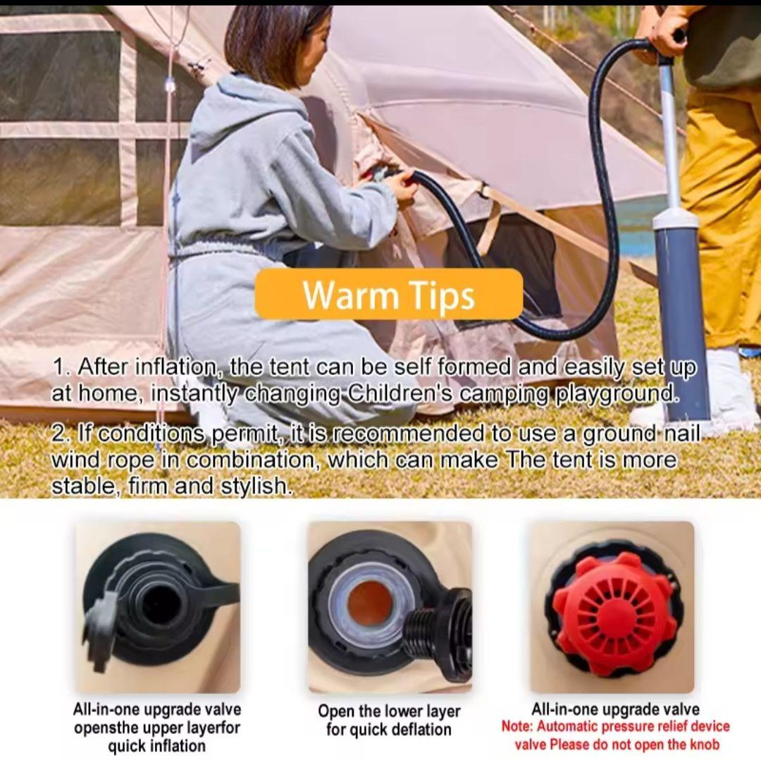 SENLEETOインフレータブルテント ポータブル自動エアーポンプ（充電式）付き