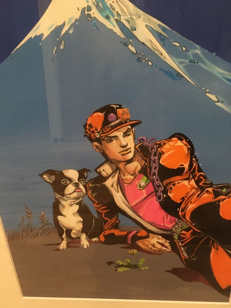 ジョジョの奇妙な冒険 高級複製原画　空条承太郎＆イギー