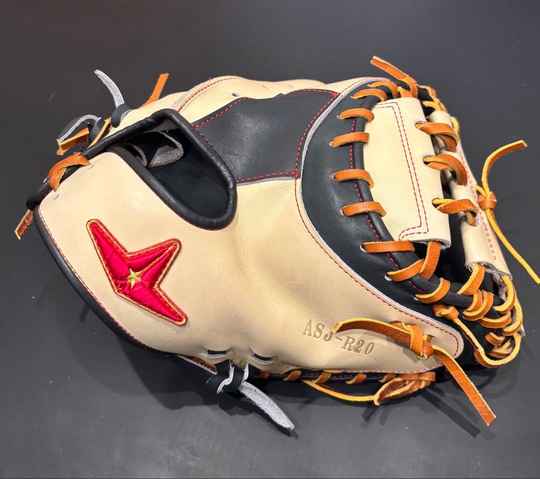 オールスターキャッチャーミット キャメル×Bブラック ASJ-20R-CAM