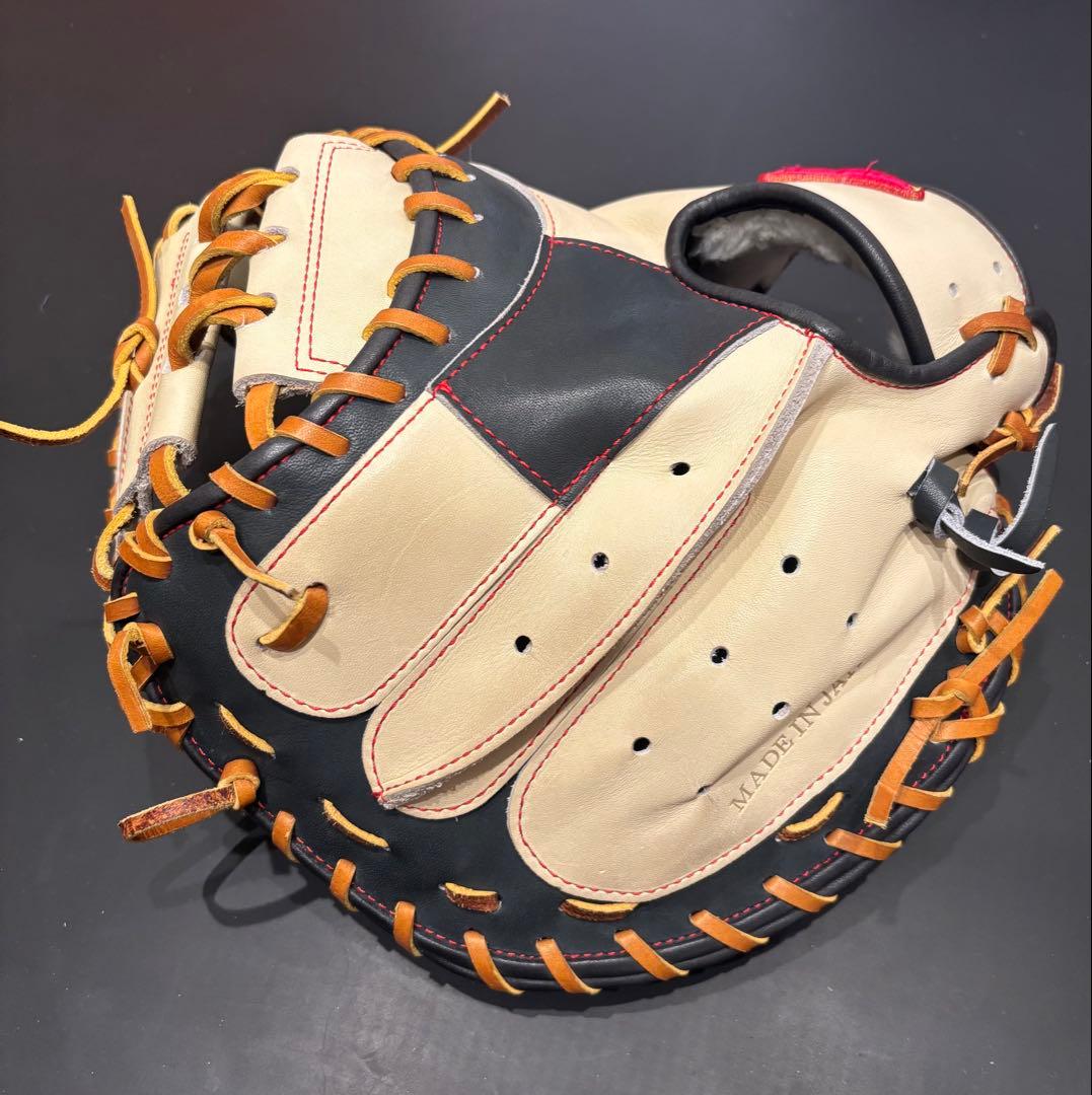 オールスターキャッチャーミット キャメル×Bブラック ASJ-20R-CAM