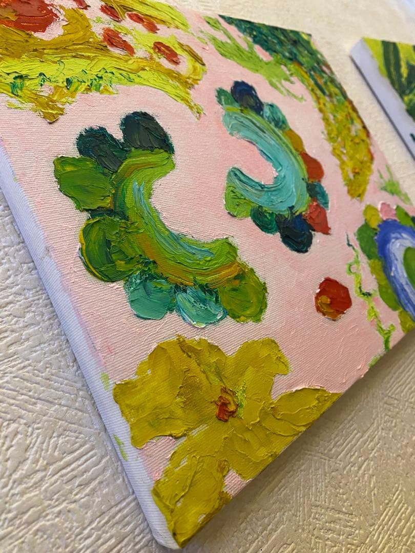 油彩画　【南国ゴーヤ】一点もの　F3