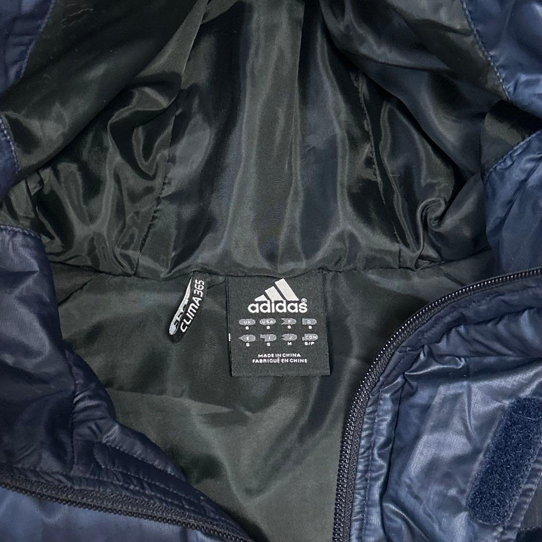 未使用級adidas アディダス ロングダウンコート ベンチコート M ネイビー