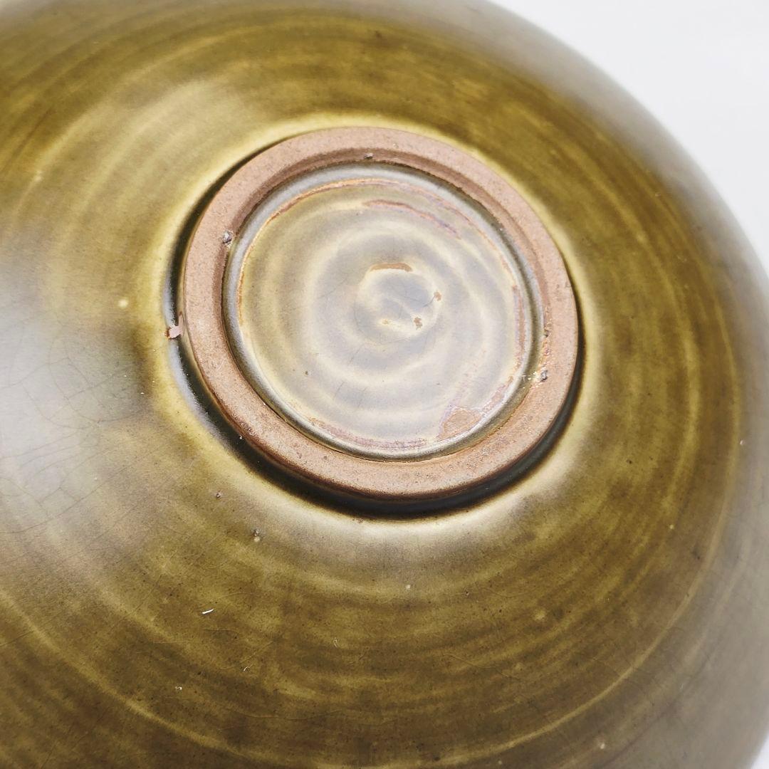 舶来品 中国古磁 越窯青磁 陽刻 絡枝花卉 鳳凰紋 茶碗 茶道具