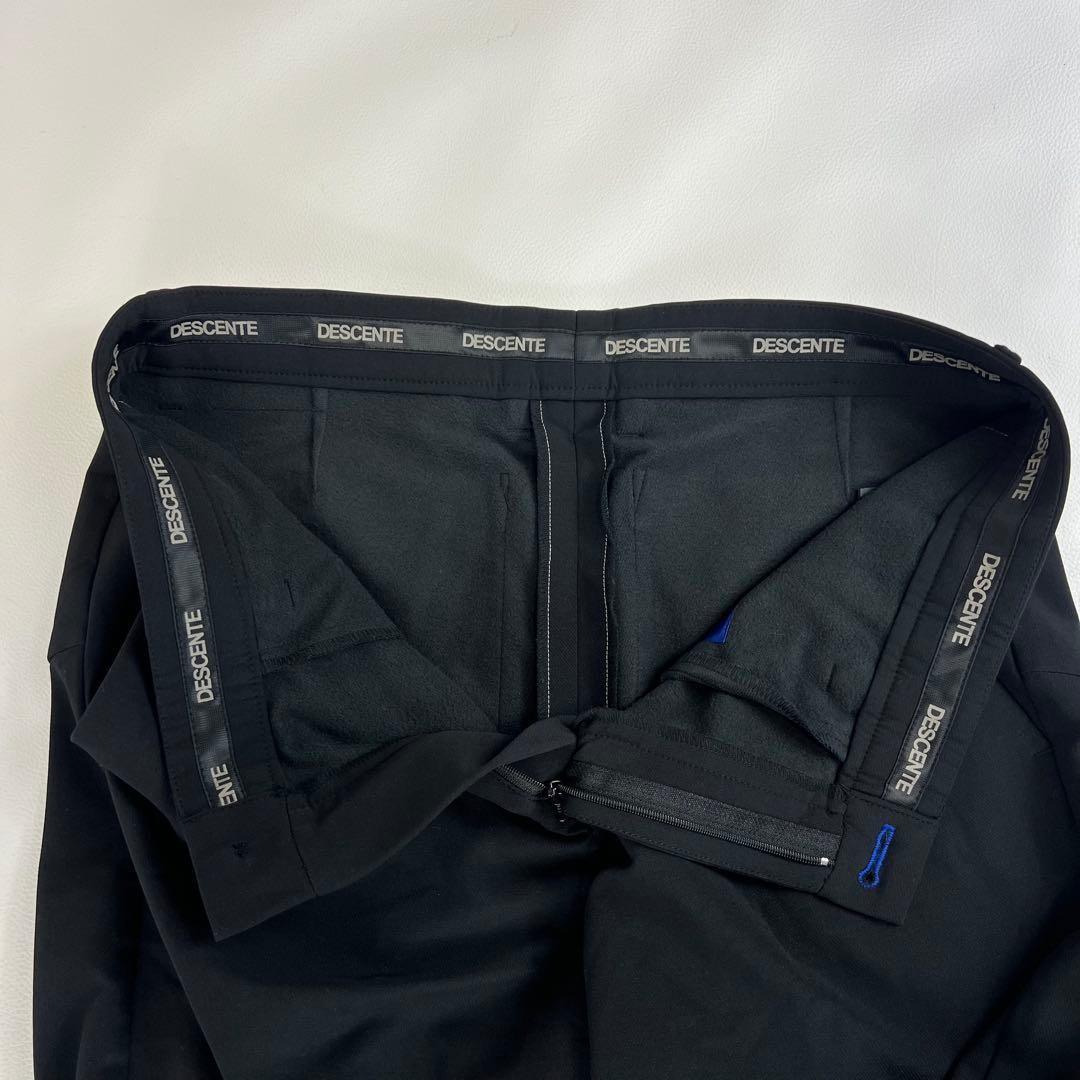 【美品✨】デサントゴルフ パンツ ウェア 裏起毛 ストレッチ ロゴ XL 黒