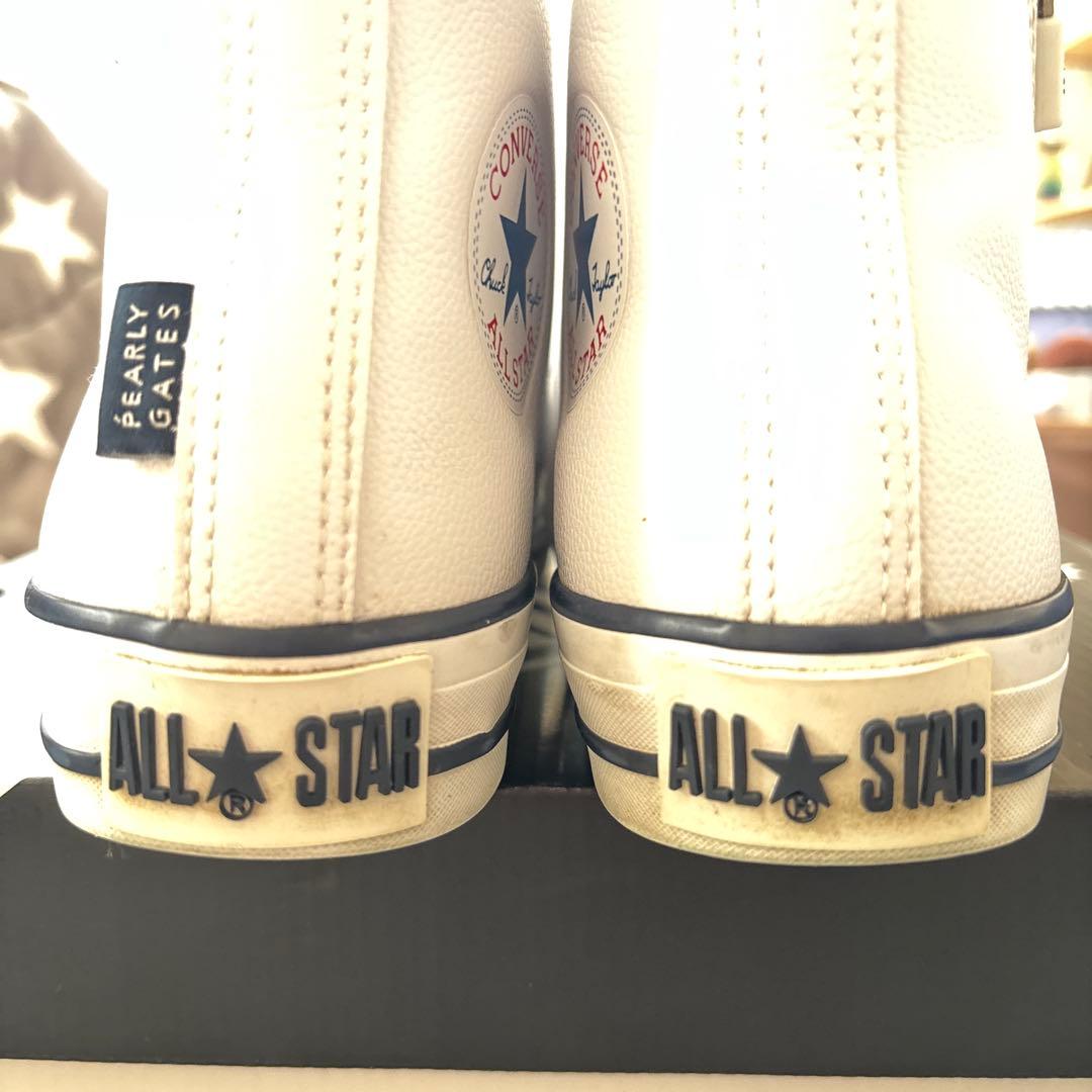 パーリーゲイツ コンバース ゴルフシューズ 白 ハイカット 24.5 袋 箱