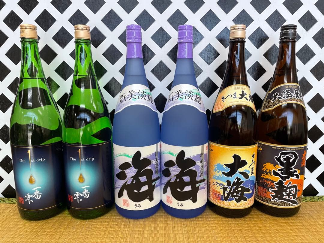 大海酒造セット 一番雫 海 大海 大海黒麹 1800ml 6本組 本格焼酎 芋