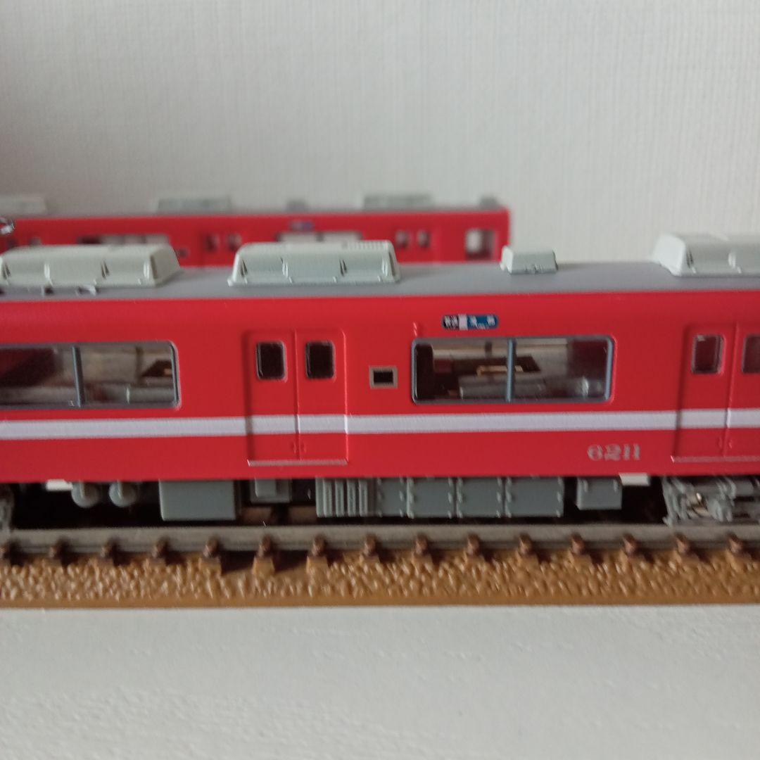 【レトロ】名古屋鉄道6000系　白帯　2両セット　赤色　白ライン