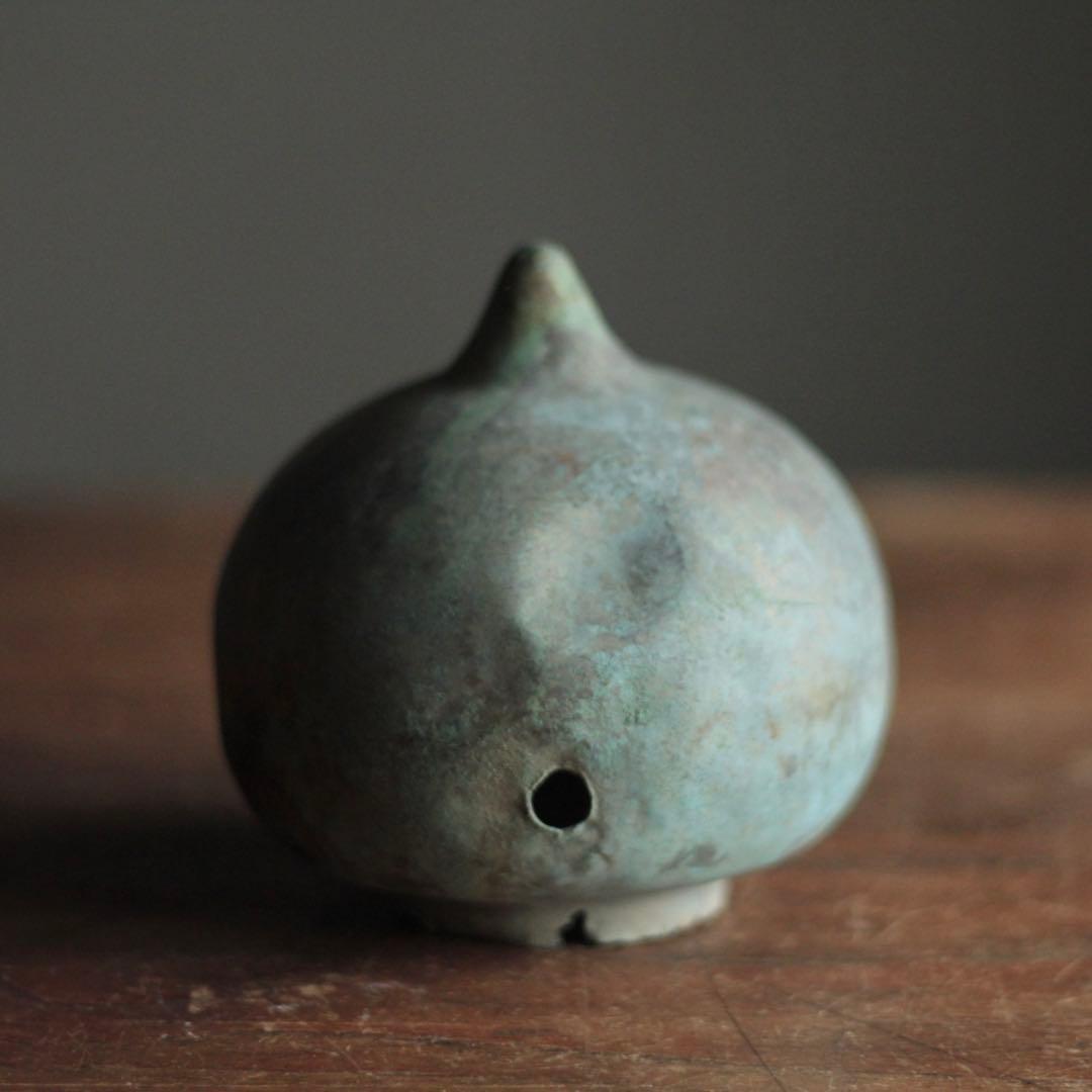 鍍金のある 緑青 古銅 擬宝珠 仏教美術 古美術 古道具 アンティーク オブジェ