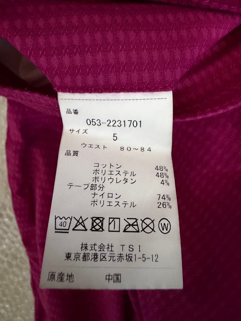 PEARLY GATES パープルピンク ゴルフパンツ サイズ5 パーリーゲイツ