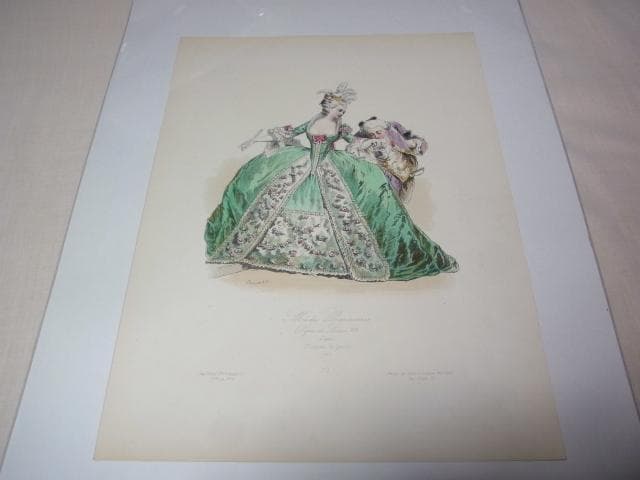 1865年スチール彫刻版画◆仏製ファッション画『ヒッポライト・ポーケ』PL.70