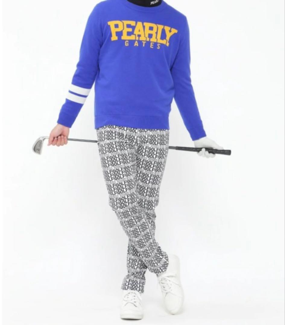 新品 パーリーゲイツ コットンストレッチカルゼ表ピーチ パンツ(5)サイズL/白