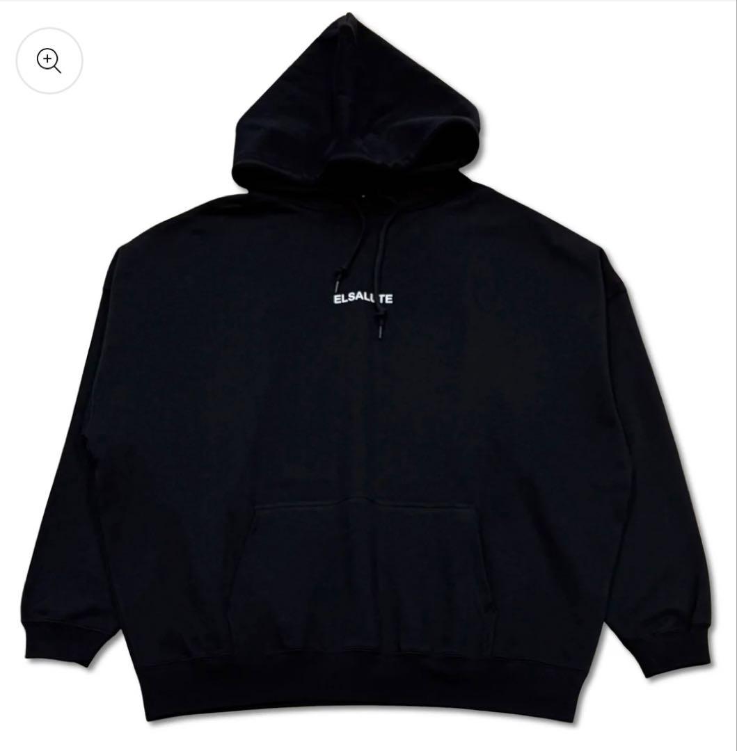 ELSALUTE フード付きパーカー 黒