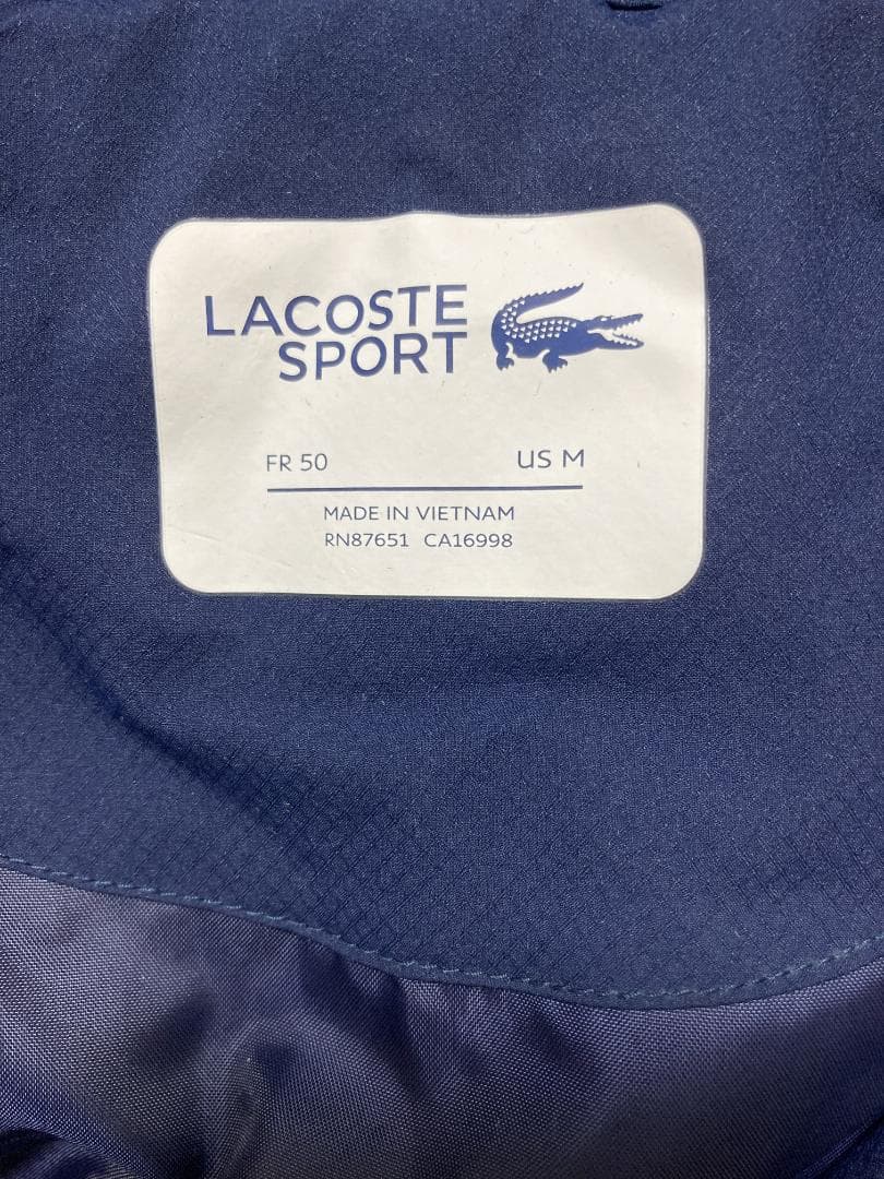 Lacoste ネイビー ジップアップ ゴルフ ジャケット M