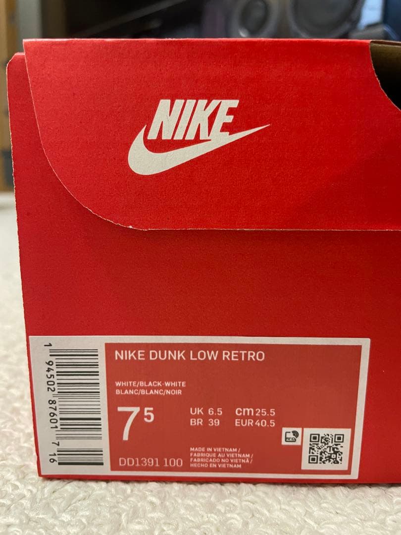 シューズ NIKE Dunk Low white&black