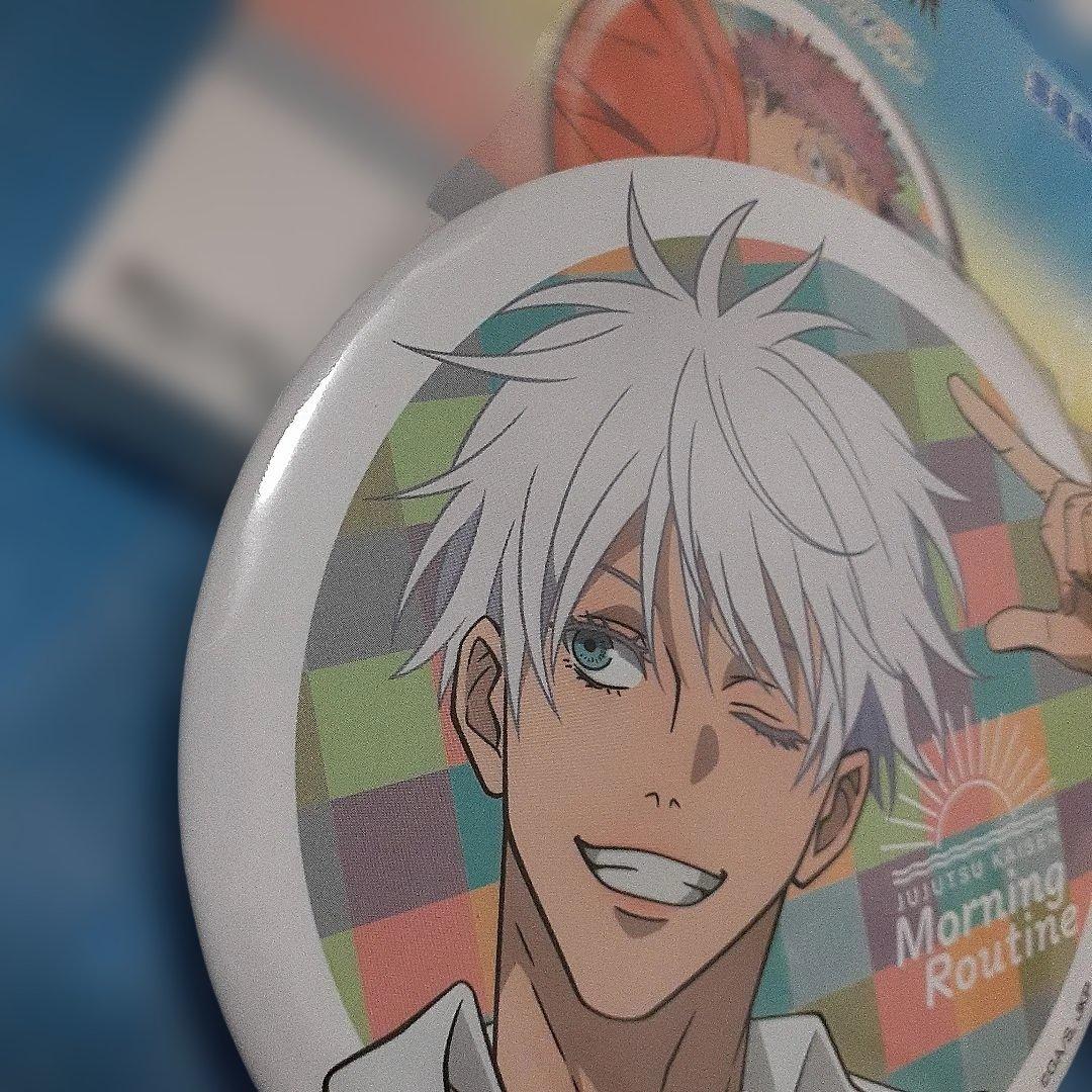 呪術廻戦セガラッキーくじ 希少 五条悟缶バッジ 合計2点セット