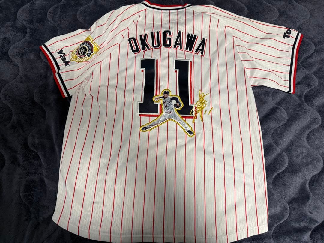 ヤクルトスワローズ 奥川選手 2021年セリーグ優勝記念ユニフォーム Lサイズ