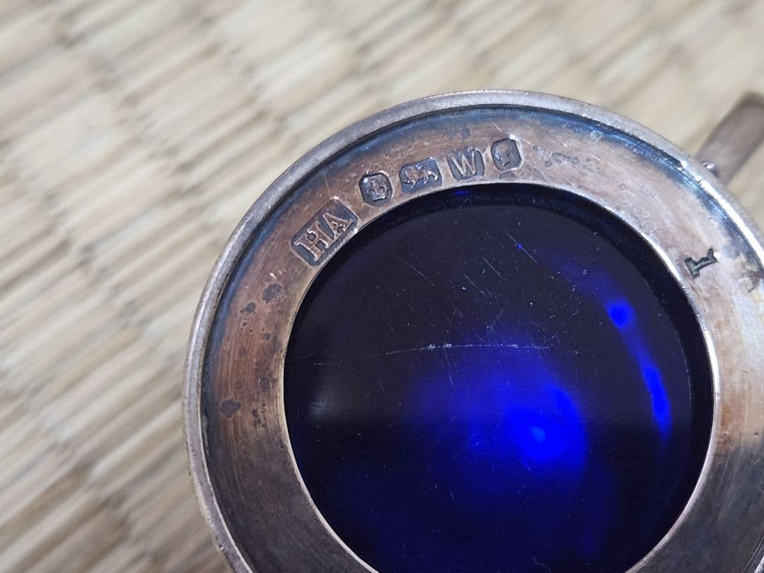 アンティーク　シルバー　ミニ調味料入れ　銀製　スターリングシルバー