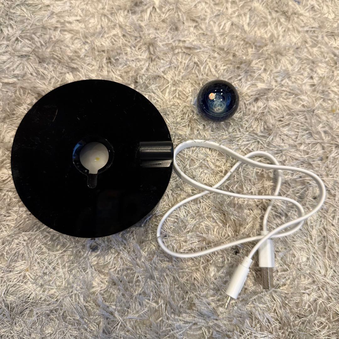 【正規品】+α 宇宙ガラス ミニマーブル ホワイトオパール LED展示台セット