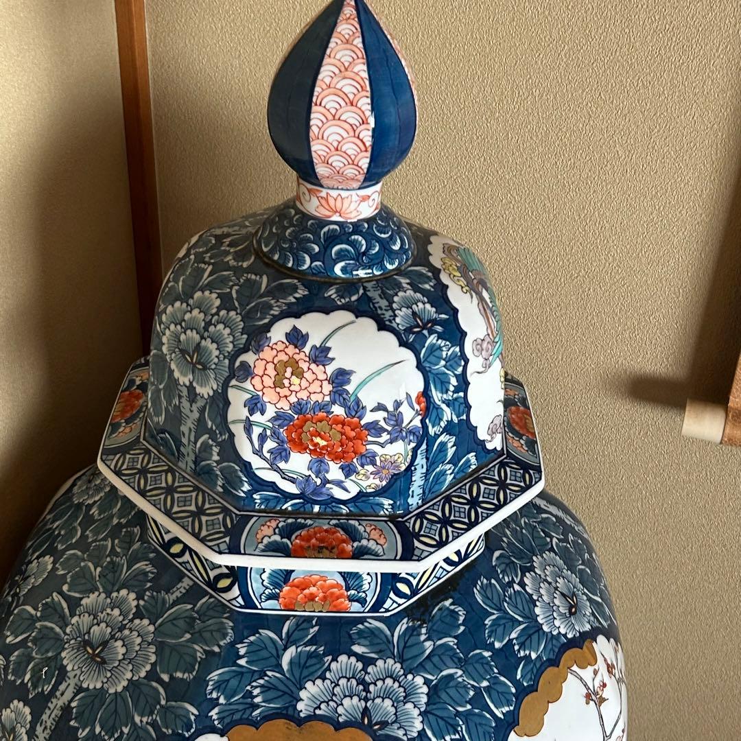 藤井錦彩窯 古伊万里風 立壺